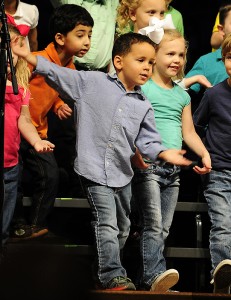Aidan taking bow  